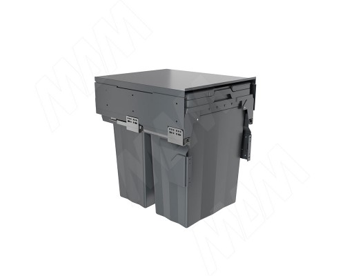 PULSE PROBOX F45 Система сортировки и хранения, 2 емкости (2x33), креп. фасада, полн.выдв., плавн.закр., крышка-полка, графит (MBN452-66DGMID)