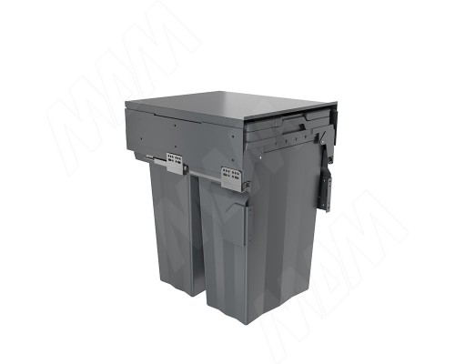 PULSE PROBOX F45 Система сортировки и хранения, 2 емкости (2x37), креп. фасада, полн.выдв., плавн.закр., крышка-полка, графит (MBN452-74DGMID)