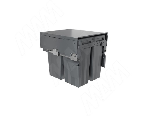 PULSE PROBOX F45 Система сортировки и хранения, 3 емкости (2x13+1x28), креп. фасада, полн.выдв., плавн.закр., крышка-полка, графит (MBN453-54DGMID)