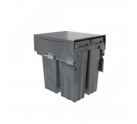 PULSE PROBOX F45 Система сортировки и хранения, 3 емкости (2x15+1x33), креп. фасада, полн.выдв., плавн.закр., крышка-полка, графит (MBN453-63DGMID)