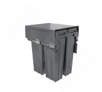 PULSE PROBOX F45 Система сортировки и хранения, 3 емкости 69л (2x16+1x37), креп. фасада, полн.выдв., плавн.закр., крышка-полка, графит (MBN453-69DGMID)