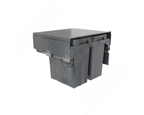 PULSE PROBOX F60 Система сортировки и хранения, 2 емкости (2x28), креп. фасада, полн.выдв., плавн.закр., крышка-полка, графит (MBN602-56DGMID)