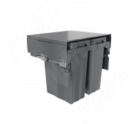 PULSE PROBOX F60 Система сортировки и хранения, 2 емкости (2x33), креп. фасада, полн.выдв., плавн.закр., крышка-полка, графит (MBN602-66DGMID)