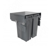 PULSE PROBOX F60 Система сортировки и хранения, 2 емкости (2x37), креп. фасада, полн.выдв., плавн.закр., крышка-полка, графит (MBN602-74DGMID)