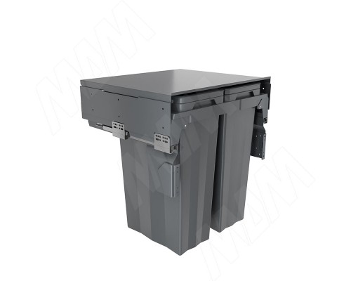PULSE PROBOX F60 Система сортировки и хранения, 2 емкости (2x37), креп. фасада, полн.выдв., плавн.закр., крышка-полка, графит (MBN602-74DGMID)