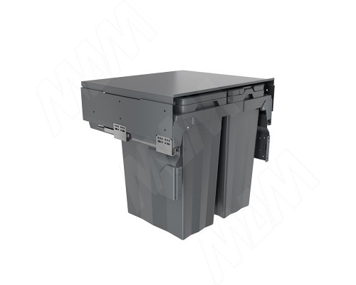 PULSE PROBOX F60 Система сортировки и хранения, 3 емкости (2x15+1x33), креп. фасада, полн.выдв., плавн.закр., крышка-полка, графит (MBN603-63DGMID)