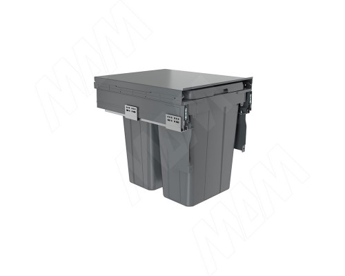 PULSE PROBOX LT F45 Система сортировки и хранения, 2 емкости (2x21), креп. фасада, полн.выдв., плавн.закр., графит (BRD452-42DG)