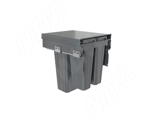 PULSE PROBOX LT F45 Система сортировки и хранения, 3 емкости (2x9+1x27), креп. фасада, полн.выдв., плавн.закр., цвет графит (BRD453-45HDG)