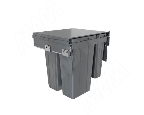 PULSE PROBOX LT F60 Система сортировки и хранения, 4 емкости (2x9+2x27), креп. фасада, полн.выдв., плавн.закр., цвет графит (BRD604-72HDG)