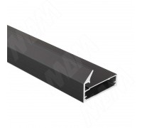 PULSE PRIME Профиль рамочный широкий, с наклонной ручкой, черный брашированный (анод), L-3000 (FP00296TBLB-S3)