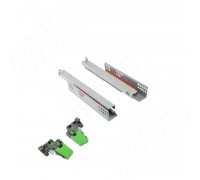 PULSE ВЕКТОР ПРО Направляющие скрытого монтажа 300 мм, с толкателем, полное выдвижение, с фиксаторами 3Д, для плиты 18 мм, VEKTOR.PRO LT (V.PRO.LT300.18)