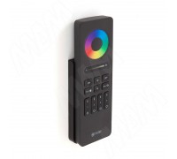 PULSE СМАРТ,  Пульт дистанционного управления контроллером для лент RGB, RGBW, RGBCCT, сенсорный, 4 зоны, магнитное крепление, 2.4 ГГц, SMART (RE-RGBCCT-R-4Z-BL)