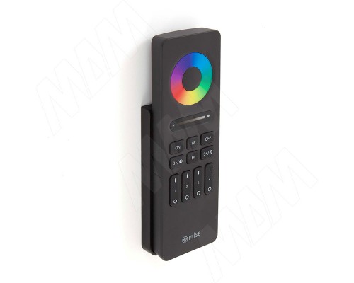 PULSE СМАРТ,  Пульт дистанционного управления контроллером для лент RGB, RGBW, RGBCCT, сенсорный, 4 зоны, магнитное крепление, 2.4 ГГц, SMART (RE-RGBCCT-R-4Z-BL)