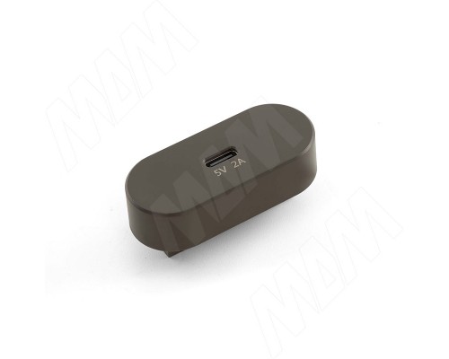 PULSE ТРЭК Разъем USB Type-C, модуль, 24 В, 10 Вт, антрацит, TRACK (TK24-INT-USBC-AN)