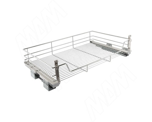 PULSE БАРРА Корзина одноуровневая 4S 900мм, крепление к фасаду, полное выдвижение, плавное закрывание, хром, BARRA (PBB4.B111.90SF.CH)