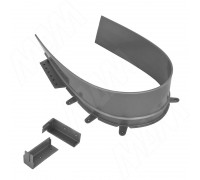 Volpato Профиль пласт. для ящика под мойку, графит, L=680 мм (10.1660.GPH)