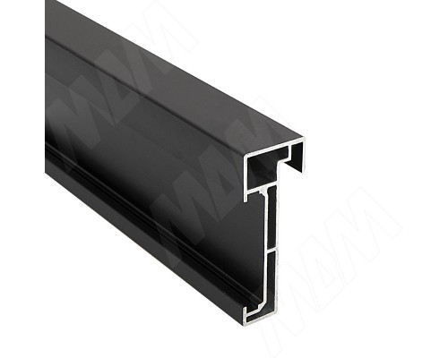 Cinetto PS19 Горизонт. профиль верх/низ, черный (анод), L-6000 (PR197903020PR)