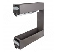 Vibo LAMINA Двухуровневая корзина, 150 мм, бок. крепл. лев., направл. Nova Pro (ELQGM152SXLGMSL)