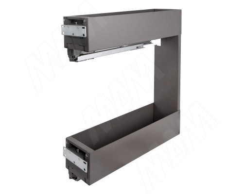 Vibo LAMINA Двухуровневая корзина, 150 мм, бок. крепл. лев., направл. Nova Pro (ELQGM152SXLGMSL)