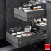 Vibo LAMINA Угловой механизм FLYBOX, 2 уровня, 4ре корзины, плавн.закр, универсальный, графит, комплект (FLYB45LGMNP)