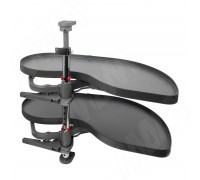 Vibo FLY MOON 3.0 LAMINA, механизм угловой пов., 2 полки, сплошной борт, с доводчиком, графит, правый (FLY3STM2DXVGFSE1)