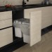 Vibo GLOBE 45. Система сортировки и хранения, 3 емк.: 30л+10л+9л, креп. фасада, полн.выдв., плавн.закр., напр. Nova Pro (PGTM453MG)