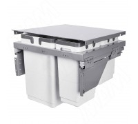 Vibo GLOBE EVO 60. Система сортировки и хранения, 4 емк.: 20л+20л+10л+9л, крышка-разделитель, креп. фасада, полн.выдв., плавн.закр., напр. Nova Pro (PGTM604RFG)