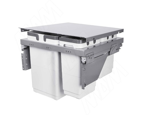 Vibo GLOBE EVO 60. Система сортировки и хранения, 4 емк.: 20л+20л+10л+9л, крышка-разделитель, креп. фасада, полн.выдв., плавн.закр., напр. Nova Pro (PGTM604RFG)