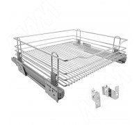 Vibo ROUND Корзина 500 мм, H 170 мм, с боковым креплением, креп. фасадов, направляющие Nova Pro (CCTGMSL250PFCSI)