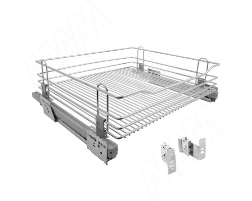 Vibo ROUND Корзина 600 мм, H 170 мм, с боковым креплением, креп. фасадов, направляющие Nova Pro (CCTGMSL260PFCSI)