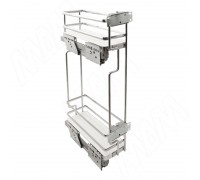 Vibo GALAXY Двухуровневая корзина в верхн. яр. 150 мм (бутылочница), боковым креплением лев., направляющие Nova Pro (EPQGMSL152SXPRPOMBAS)