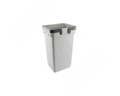 Vibo SINGLE S Ведро с ручками, пластик, объем 10л, H=370мм, цвет серый (SM10G)