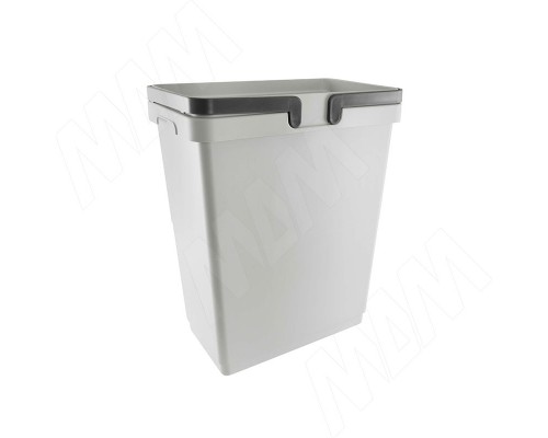 Vibo SINGLE L Ведро с ручками, пластик, объем 30л, H=460мм, цвет серый (LA30G)