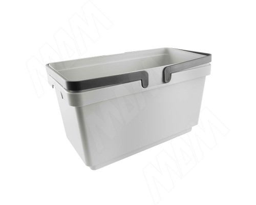 Vibo SINGLE XL Ведро с ручками, пластик, объем 20л, H=260мм, цвет серый (XL20G)