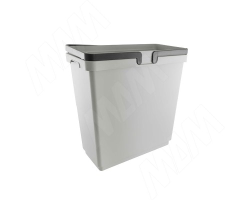 Vibo SINGLE XL Ведро с ручками, пластик, объем 33л, H=460мм, цвет серый (XL33G)