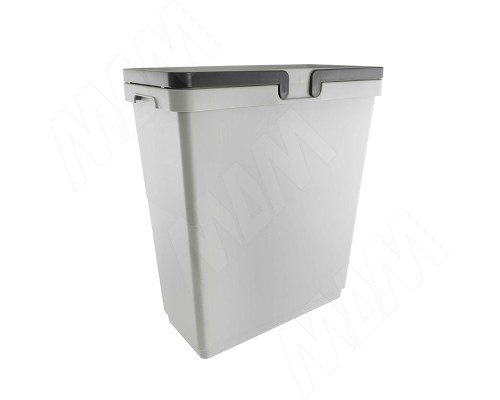 Vibo SINGLE XL Ведро с ручками, пластик, объем 36л, H=510мм, цвет серый (XL36G)
