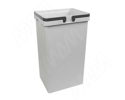 Vibo SINGLE XL Ведро с ручками, пластик, объем 50л, H=570мм, цвет серый (XL50G)