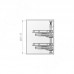 Vibo FLY MOON 3.0 GALAXY VGF, механизм угловой пов., 2 полки, эллипт.прут., противоск. покр., с доводчиком, графит, левый (FLY3STM245SXM2POR120ASVGF)