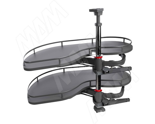 Vibo FLY MOON 3.0 GALAXY VGF, механизм угловой пов., 2 полки, эллипт.прут., противоск. покр., с доводчиком, графит, левый (FLY3STM245SXM2POR120ASVGF)