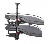 Vibo FLY MOON 3.0 GALAXY VGF, механизм угловой пов., 2 полки, эллипт. прут., противоск. покр., с доводчиком, графит, правый (FLY3STM245DXM2POR120ASVGF)