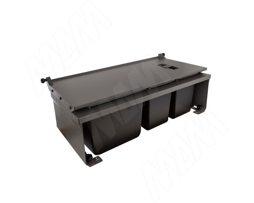 Vibo MOVEBIN M80A Система сортировки и хранения, 3 емкости (16,5л+10л+10л), установка в ящик, авт.крышка. (MVB080AGM)
