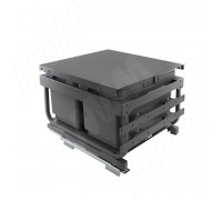 Vibo KOMBI 2.0 MINI M40W Система сортировки и хранения, 2 емкости (12л+12л), креп. фасада, полн.выдв., плавн.закр. направл. Nova Pro, крышка-полка (MKOMBI2GME402SCGMRF)