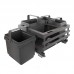 Vibo KOMBI 2.0 MINI M60W Система сортировки и хранения, 4 емкости (12л+12л+7л+7л), креп. фасада, полн.выдв., плавн.закр. направл. Nova Pro, крышка-полка (MKOMBI2GME604SCGMRF)