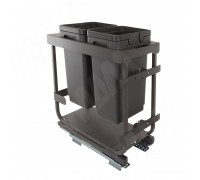 Vibo KOMBI 2.0 M30W Система сортировки и хранения, 2 емкости (10л+10л), креп. фасада, полн.выдв., плавн.закр., направл. Nova Pro, без крышек. (KOMBI2GME302SCGM)