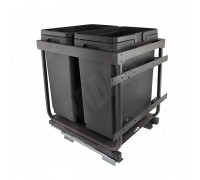 Vibo KOMBI 2.0 M50W Система сортировки и хранения, 2 емкости (30л+30л), креп. фасада, полн.выдв., плавн.закр., направл. Nova Pro, без крышек. (KOMBI2GME502SCGM)