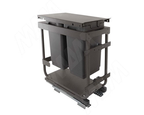 Vibo KOMBI 2.0 M30W Система сортировки и хранения, 2 емкости (10л+10л), креп. фасада, полн.выдв., плавн.закр., направл. Nova Pro, крышка-полка (KOMBI2GME302SCGMRF)