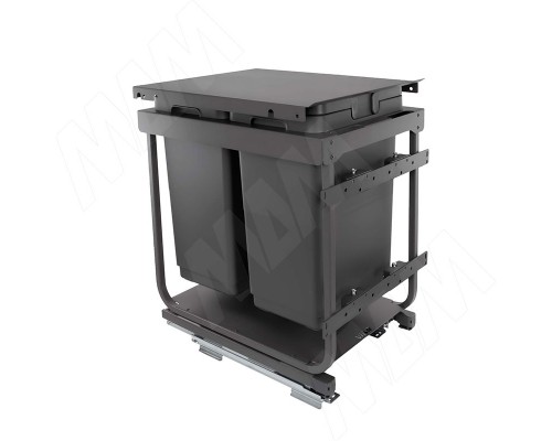 Vibo KOMBI 2.0 M40W Система сортировки и хранения, 2 емкости (20л+20л), креп. фасада, полн.выдв., плавн.закр., направл. Nova Pro, крышка-полка (KOMBI2GME402SCGMRF)