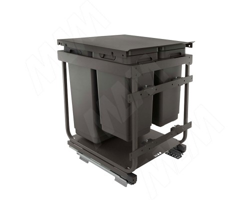 Vibo KOMBI 2.0 M45W Система сортировки и хранения, 3 емкости (30л+10л+10л), креп. фасада, полн.выдв., плавн.закр., направл. Nova Pro, крышка-полка (KOMBI2GME453SCGMRF)