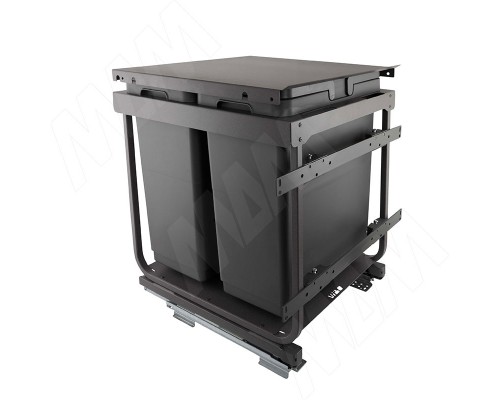 Vibo KOMBI 2.0 M50W Система сортировки и хранения, 2 емкости (30л+30л), креп. фасада, полн.выдв., плавн.закр., направл. Nova Pro, крышка-полка (KOMBI2GME502SCGMRF)