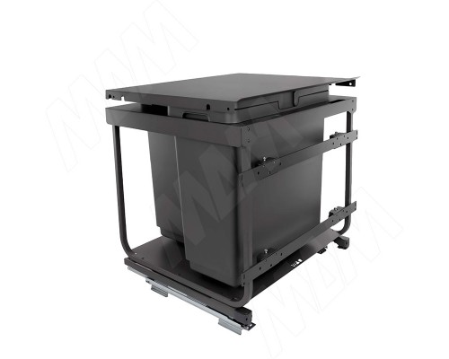 Vibo KOMBI 2.0 M60W Система сортировки и хранения, 2 емкости (33л+33л), креп. фасада, полн.выдв., плавн.закр., направл. Nova Pro, крышка-полка (KOMBI2GME602SCGMRF)